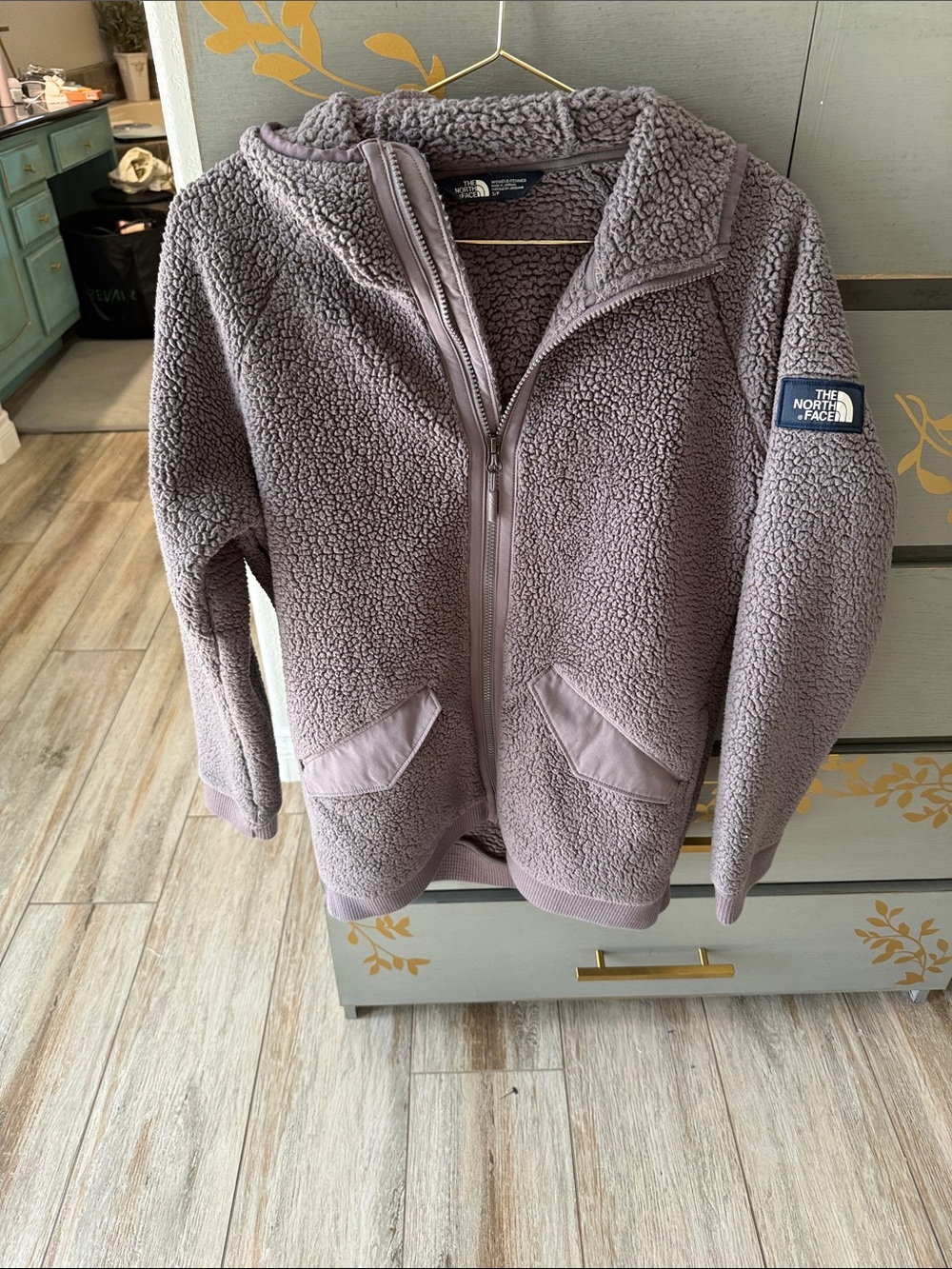 The North Face Lavender Sherpa Full-Zip Hoodie